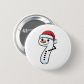 Passendes Schneemann-Paar-Weihnachts-Meme - Nummer Button (Vorne & Hinten)