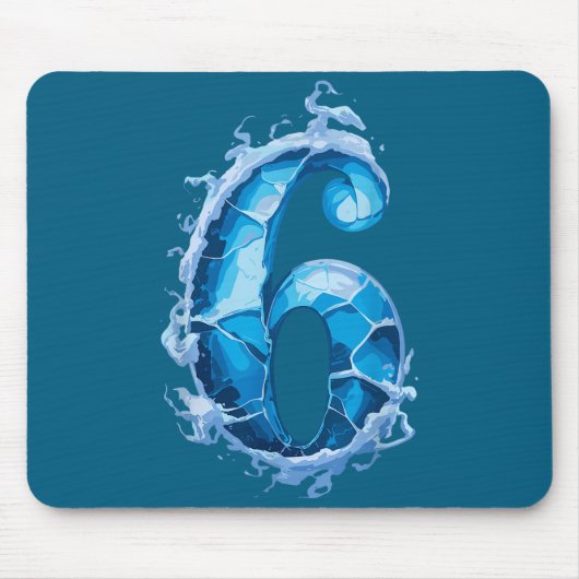 Passendes Six Seven Flammendes Eis Lustiges Meme 6 Mousepad (Vorne)