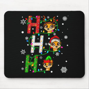 Passendes Weihnachten Santa Hut Ho Ho Ho Erdmännch Mousepad
