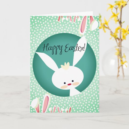 PASSIERT EASTER Rustikale Bunny Ästhetik Karte (Gelbe Blume)