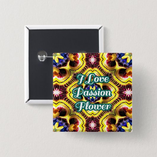 Passiflora Caerulea Pattern Button (Vorne & Hinten)