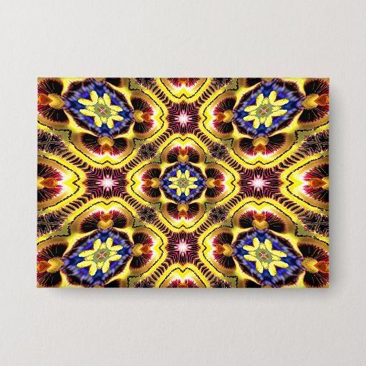 Passiflora Caerulea Pattern Button (Vorderseite)