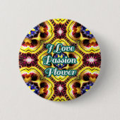 Passiflora Caerulea Pattern Button (Vorderseite)