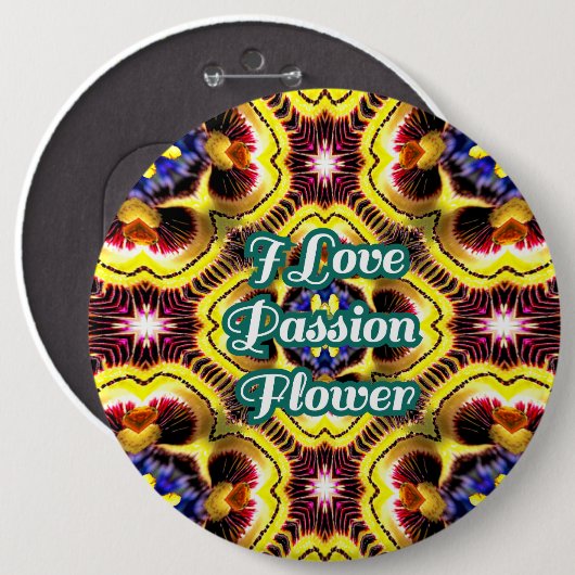 Passiflora Caerulea Pattern Button (Vorne & Hinten)