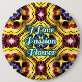 Passiflora Caerulea Pattern Button (Vorderseite)