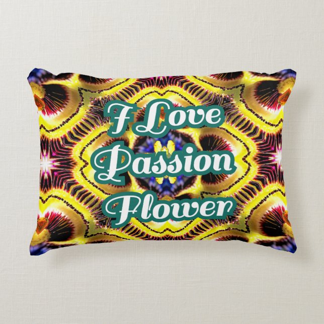 Passiflora Caerulea Pattern Dekokissen (Vorderseite)