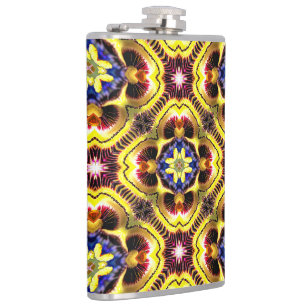 Passiflora Caerulea Pattern Flachmann