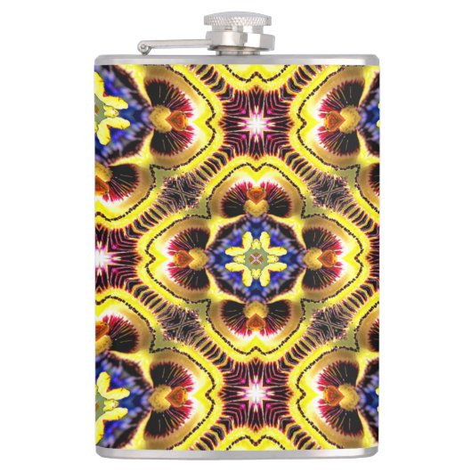 Passiflora Caerulea Pattern Flachmann (Vorderseite)