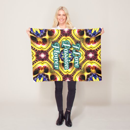 Passiflora Caerulea Pattern Fleecedecke (Beispiel)