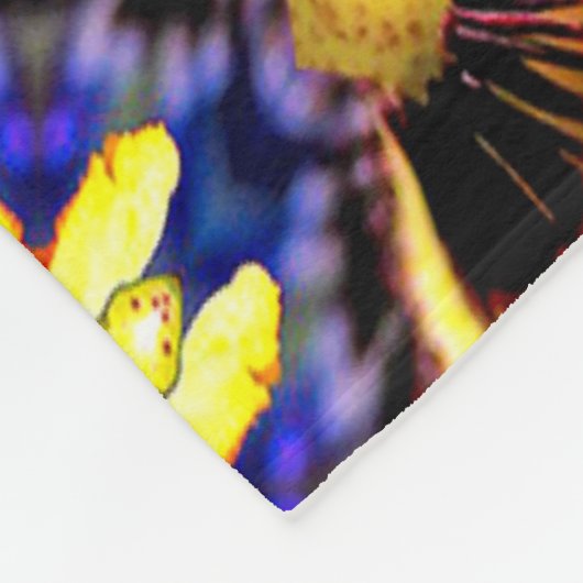 Passiflora Caerulea Pattern Fleecedecke (Ecke)