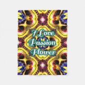 Passiflora Caerulea Pattern Fleecedecke (Vorderseite)