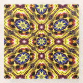 Passiflora Caerulea Pattern Glasuntersetzer (Vorderseite)