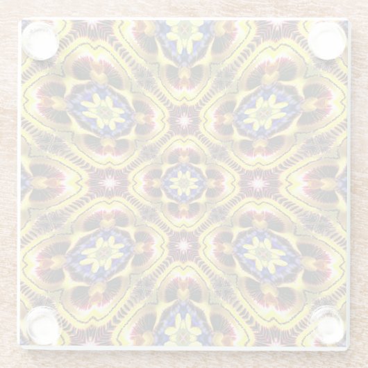 Passiflora Caerulea Pattern Glasuntersetzer (Rückseite)