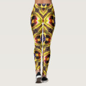 Passiflora Caerulea Pattern Leggings (Rückseite)