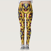 Passiflora Caerulea Pattern Leggings (Vorderseite)