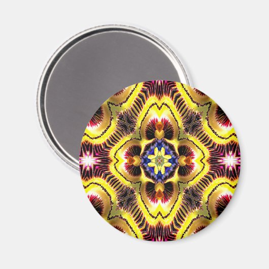 Passiflora Caerulea Pattern Magnet (Vorderseite/Rückseite)