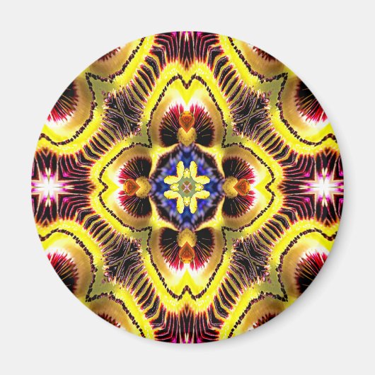 Passiflora Caerulea Pattern Magnet (Vorne)