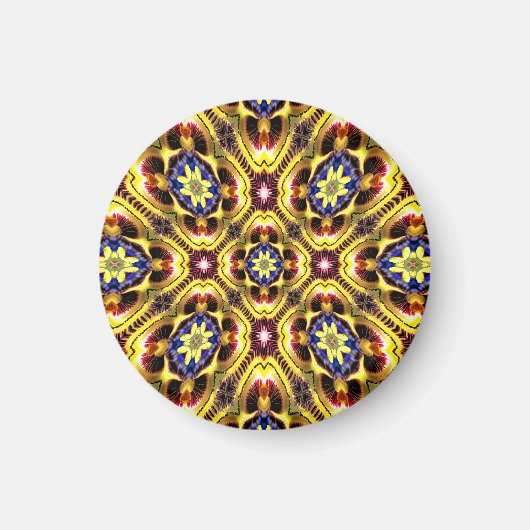 Passiflora Caerulea Pattern Magnet (Vorne)