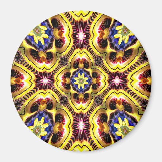 Passiflora Caerulea Pattern Magnet (Vorne)