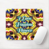 Passiflora Caerulea Pattern Mousepad (Mit Mouse)