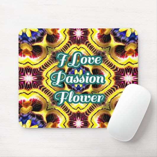 Passiflora Caerulea Pattern Mousepad (Mit Mouse)
