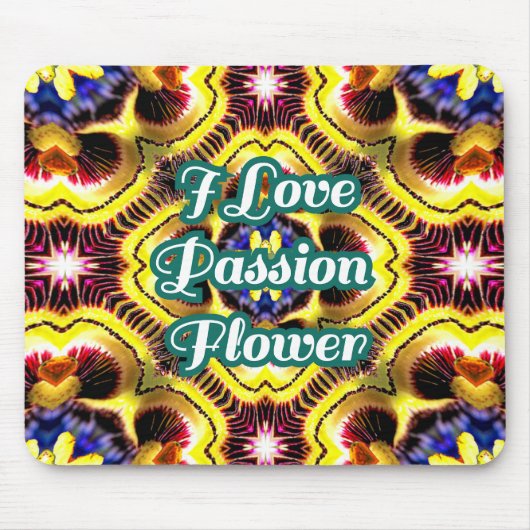 Passiflora Caerulea Pattern Mousepad (Vorne)