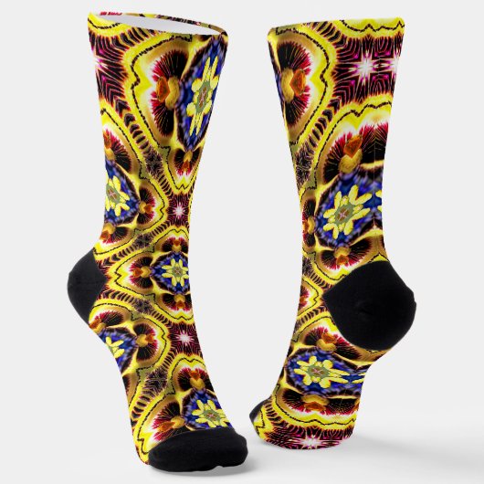 Passiflora Caerulea Pattern Socken (Gewinkelt)
