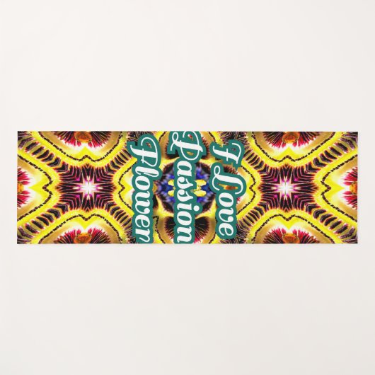 Passiflora Caerulea Pattern Yogamatte (Vorderseite (Horizontal))