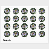 Passiflora Floral Fotosticker Rundsticker Runder Aufkleber (Blatt)