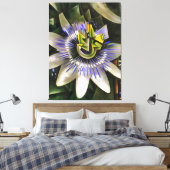 Passiflora Passion Blume im Stil geometrischer Kun Leinwanddruck (Insitu (Schlafzimmer))