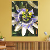 Passiflora Passion Blume im Stil geometrischer Kun Leinwanddruck (Insitu (Wohnzimmer))