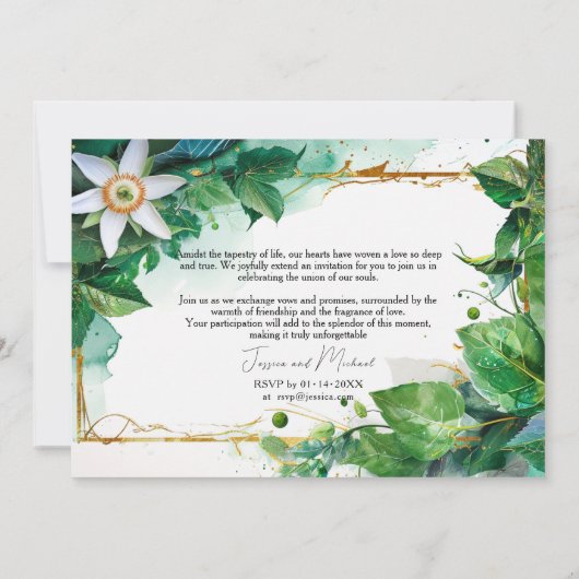 💍 Passiflora Serenity Einladung (Rückseite)