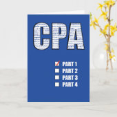 Passing 1 Part CPA Congratulations, CPA, Blue Karte (Gelbe Blume)