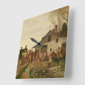 Passing the Outpost Quadratische Wanduhr (Winkel)