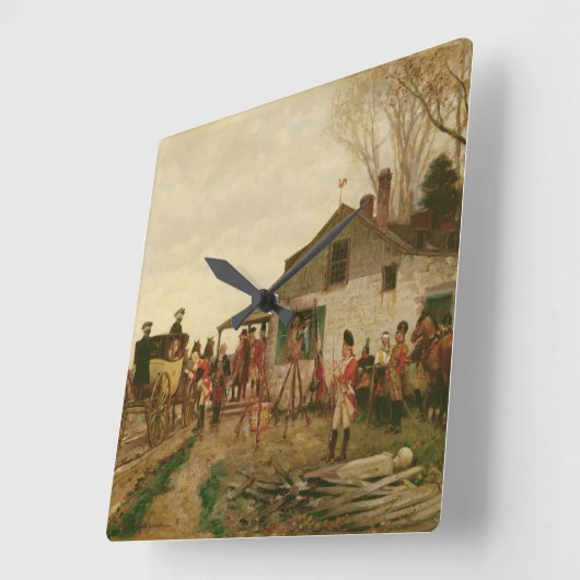 Passing the Outpost Quadratische Wanduhr (Winkel)