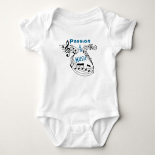 Passion 4 Musical Notes Baby Strampler