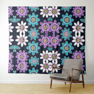Passion Blume Blumenmuster Wandteppiche