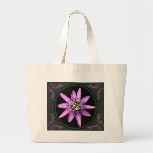 Passion Blume Grafiktaschen Jumbo Stoffbeutel (Vorne)