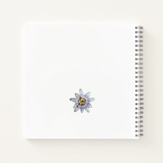 Passion Blume Spiral Notebook Notizblock (Rückseite)