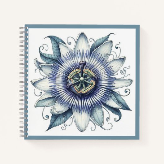 Passion Blume Spiral Notebook Notizblock (Vorderseite)