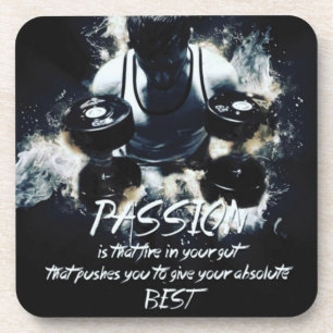 PASSION - Bodybuilding Workout Motivierend Getränkeuntersetzer