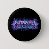 Passion Cyberpunk-Typografie – Lebendige moderne W Button (Vorderseite)