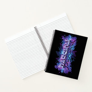 Passion Cyberpunk-Typografie – Lebendige moderne W Notizblock