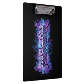 Passion Cyberpunk Typography – Vibrant Modern Word Klemmbrett (Rechts)