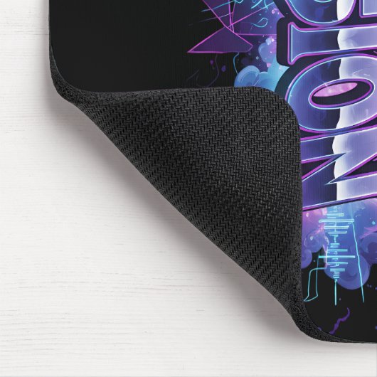 Passion Cyberpunk Typography – Vibrant Modern Word Mousepad (Ecke)