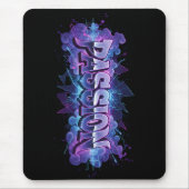 Passion Cyberpunk Typography – Vibrant Modern Word Mousepad (Vorne)