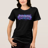 Passion Cyberpunk Typography – Vibrant Modern Word Tri-Blend Shirt (Vorderseite)