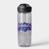 Passion Cyberpunk Typography – Vibrant Modern Word Trinkflasche (Vorderseite)