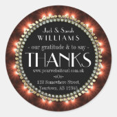 Passion Fire Chalkboard Danke Stickers (Vorderseite)