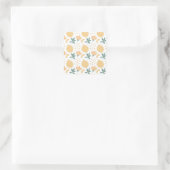 Passion Fruit Blume Quadratischer Aufkleber (Tasche)